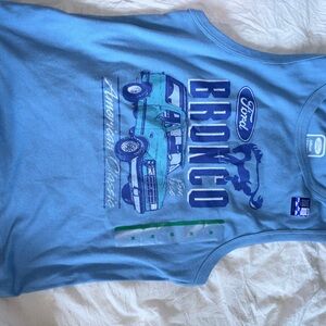 Ford Bronco Graphic Tank in Light Blue